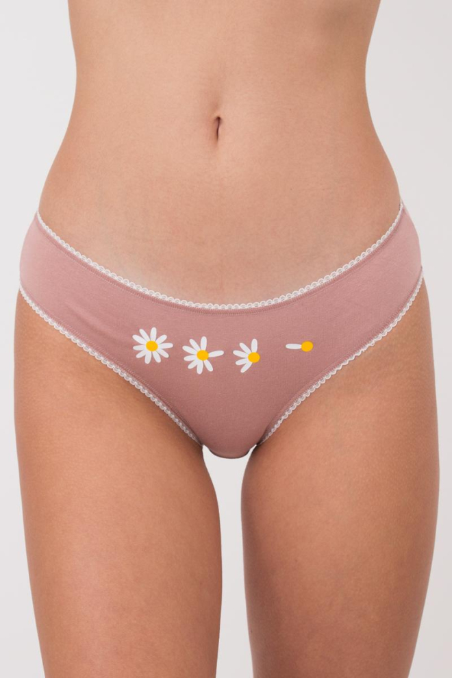Жіночі труси сліпи Basic print 2301/60 Giulia (powder/camomile)