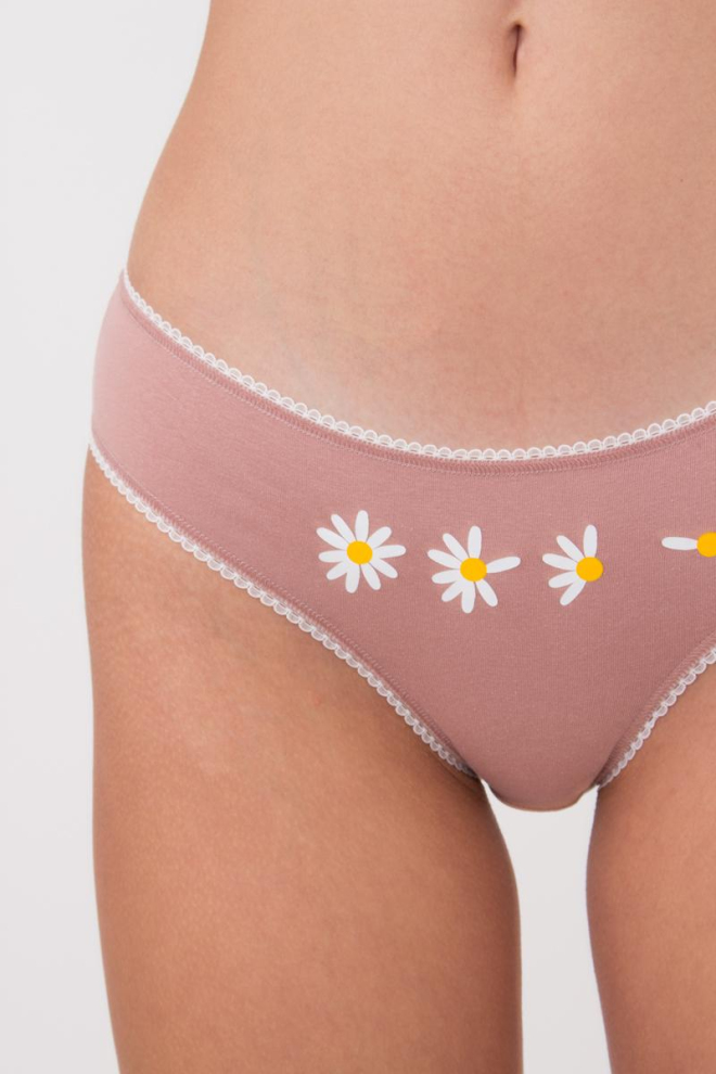 Жіночі труси сліпи Basic print 2301/60 Giulia (powder/camomile)