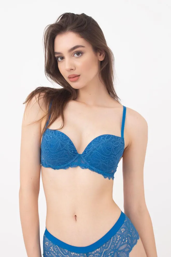 Кружевной бюстгальтер с формованными чашками Blue forest 1110/31 Giulia (blue)