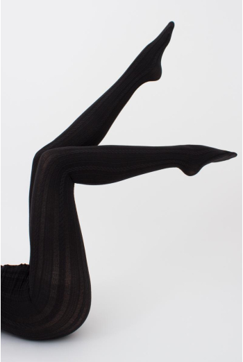 Колготки теплые с узором Cable 150 den model 2 Giulia (pirate black) Колготки теплые с узором Cable 150 den model 2 Giulia (pirate black)