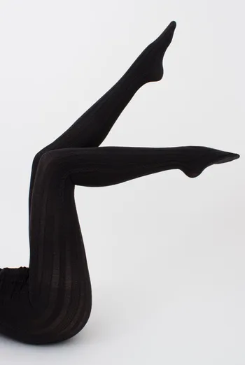 Колготки теплі з візерунком Cable 150 den model 2 Giulia (pirate black) Колготки теплі з візерунком Cable 150 den model 2 Giulia (pirate black)