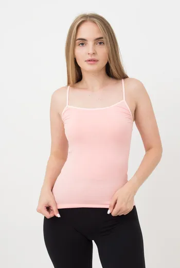 Майка женская бесшовная на тонких бретельках Camisole color Giulia (blossom) Майка женская бесшовная на тонких бретельках Camisole color Giulia (blossom)