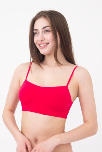 Безшовний топ на тонких бретелях Cami top Giulia (raspberry sorbet)
