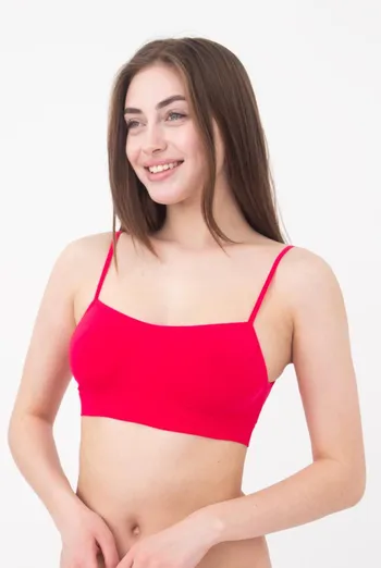 Бесшовный топ на тонких бретелях Cami top Giulia (raspberry sorbet) Бесшовный топ на тонких бретелях Cami top Giulia (raspberry sorbet)