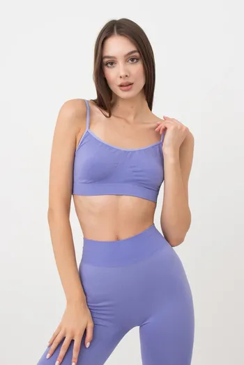 Бесшовный топ на тонких бретелях Cami top Giulia (very peri)