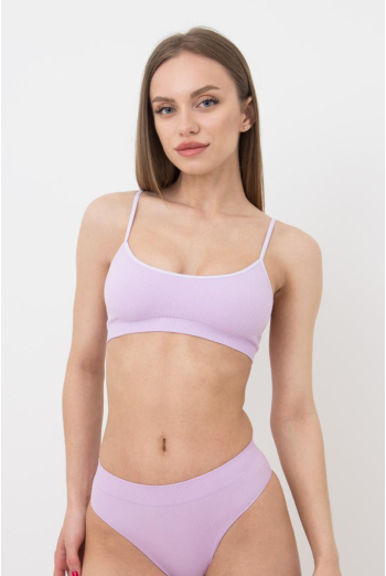 Безшовний топ в рубчик на тонких бретелях CAMI TOP RIB Giulia (orchid bloom), фіолетовий