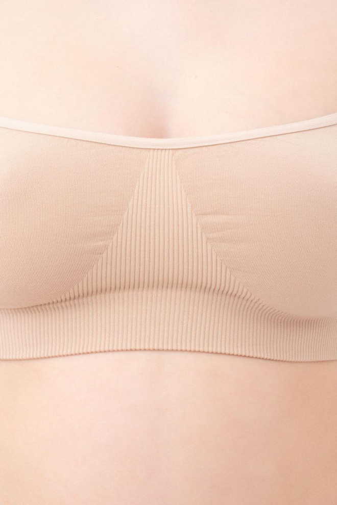 Бесшовный топ на тонких бретелях Cami top Giulia (naturale), бежевый