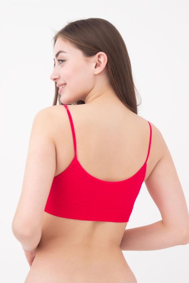 Безшовний топ на тонких бретелях Cami top Giulia (raspberry sorbet)