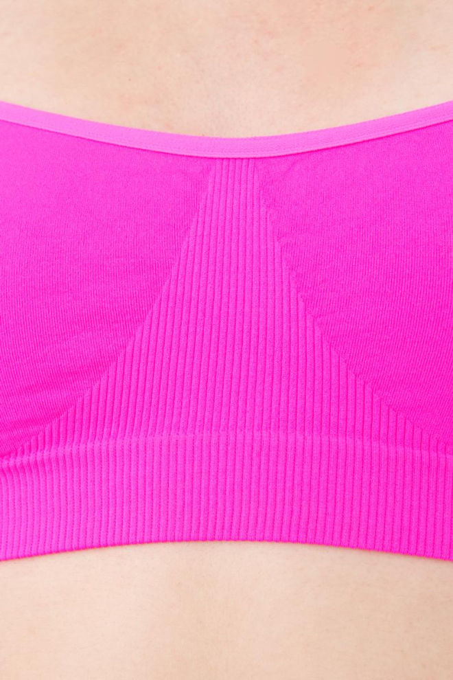 Безшовний топ на тонких бретелях Cami top Giulia (pink neon)