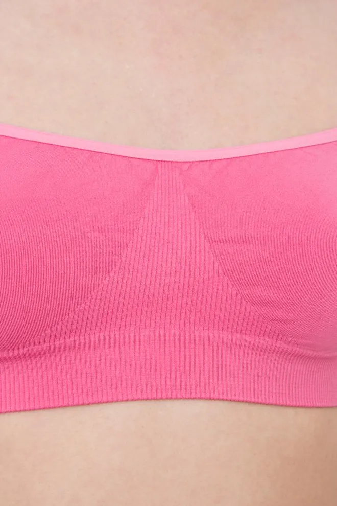 Безшовний топ на тонких бретелях Cami top Giulia (bubblegum)