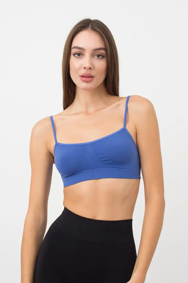 Безшовний топ на тонких бретелях Cami top Giulia (skydiver)