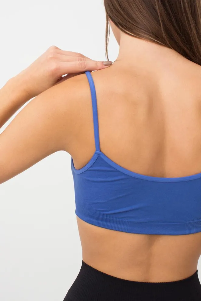 Безшовний топ на тонких бретелях Cami top Giulia (skydiver)