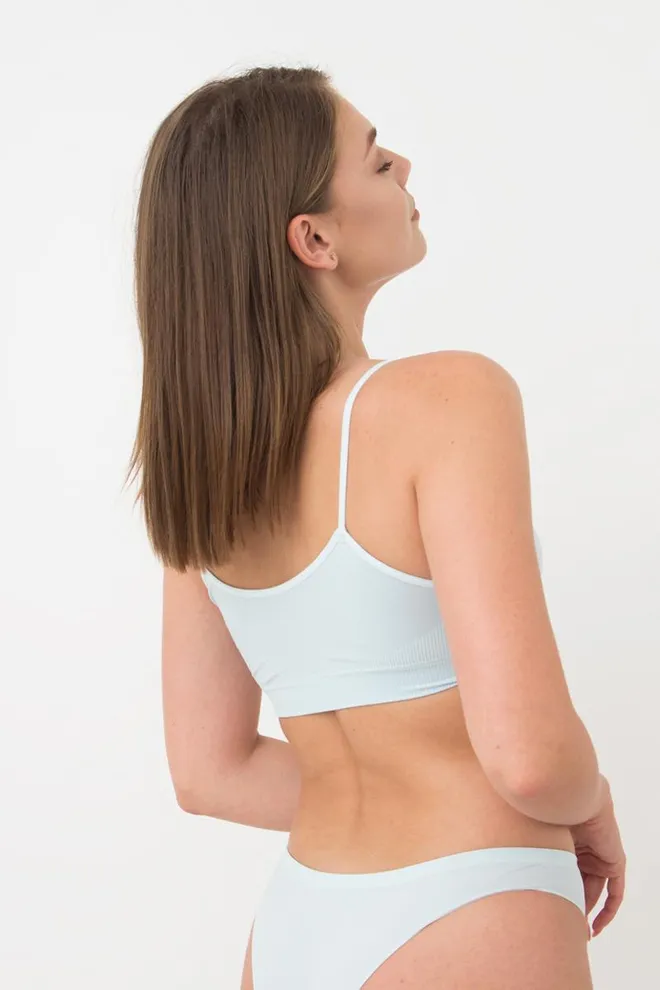 Безшовний топ на тонких бретелях Cami top Giulia (spun sugar)