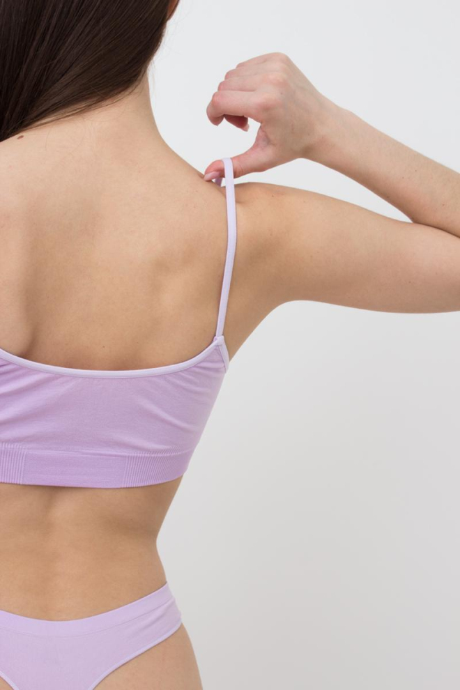 Бесшовный топ на тонких бретелях Cami top Giulia (orchid bloom)