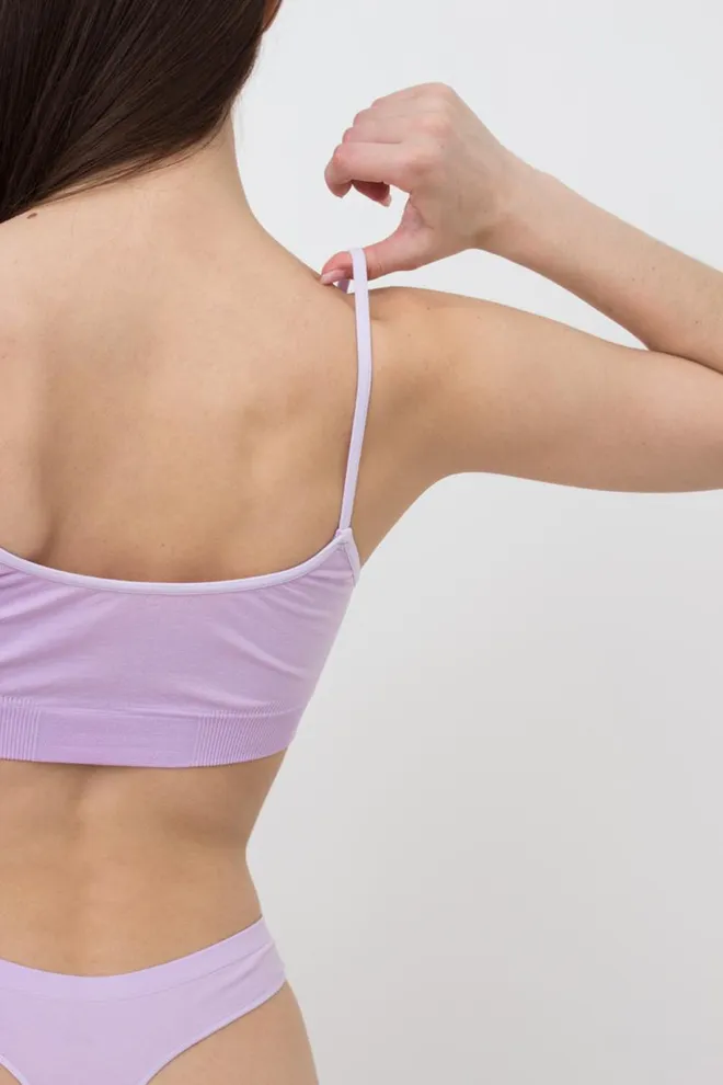 Безшовний топ на тонких бретелях Cami top Giulia (orchid bloom)