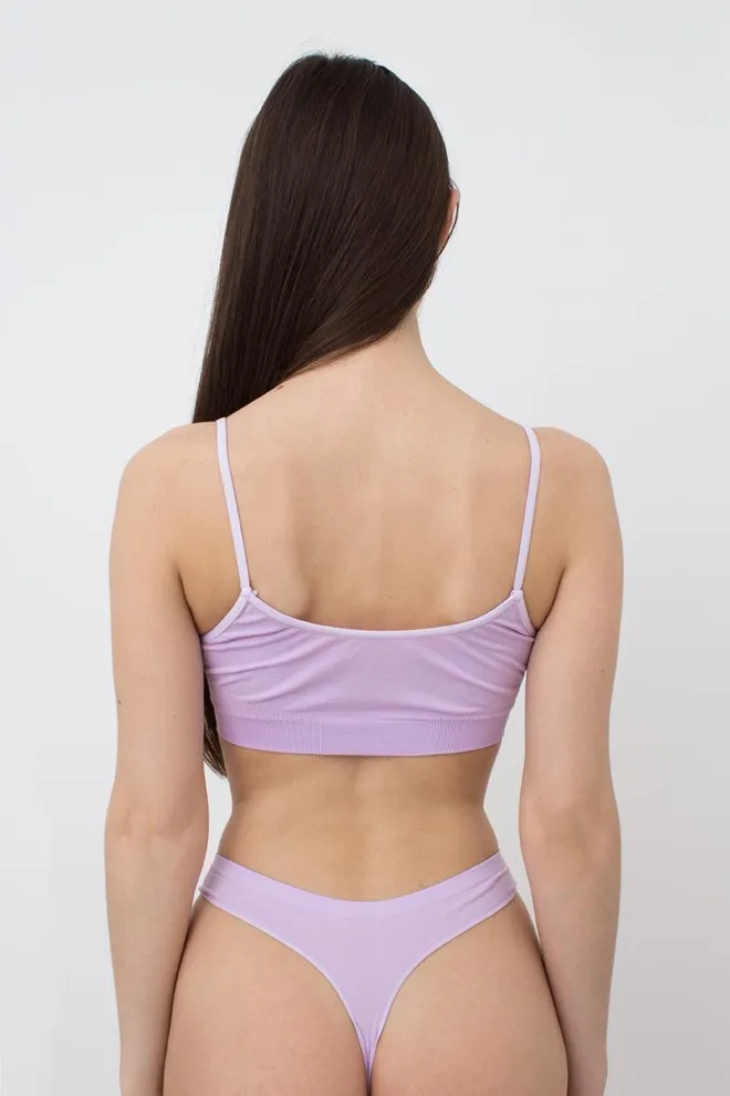 Безшовний топ на тонких бретелях Cami top Giulia (orchid bloom)