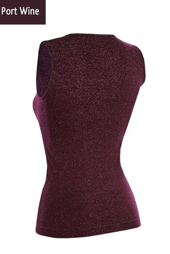 CANOTTA LUREX 01 Безшовна жіноча майка на широких бретельках TM GIULIA  (port wine)