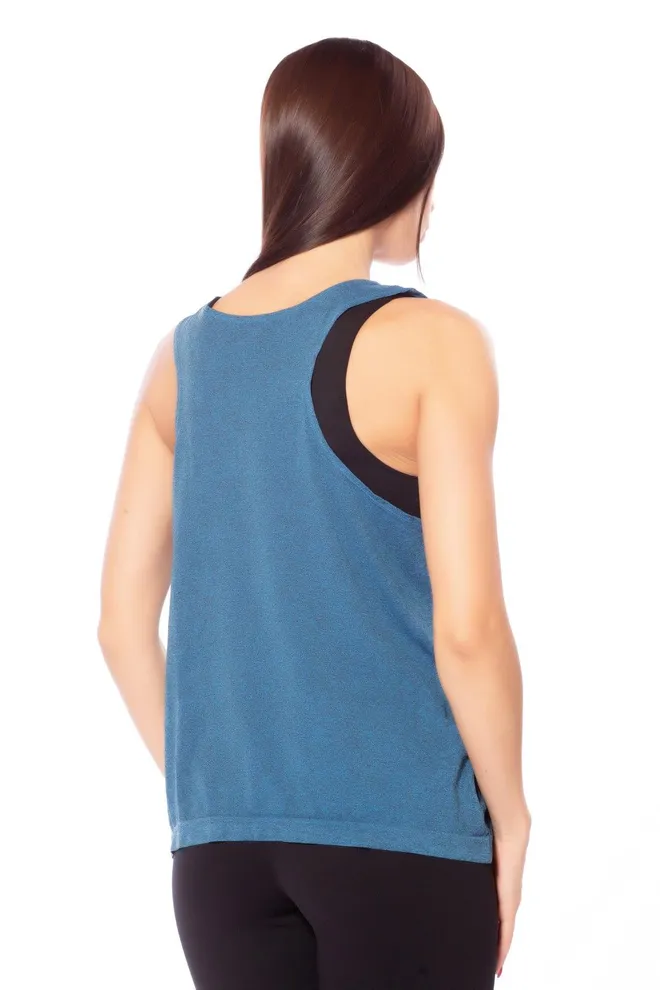 Майка женская спортивная Canotta sport melange color Giulia (ionio)