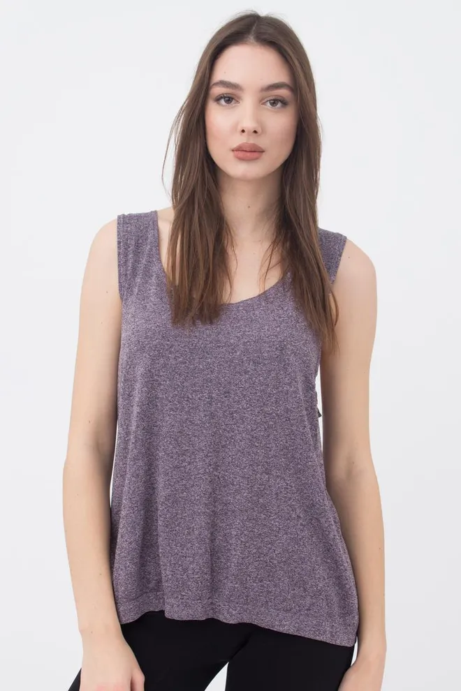 Майка женская спортивная Canotta sport melange color Giulia (sweet lilac)