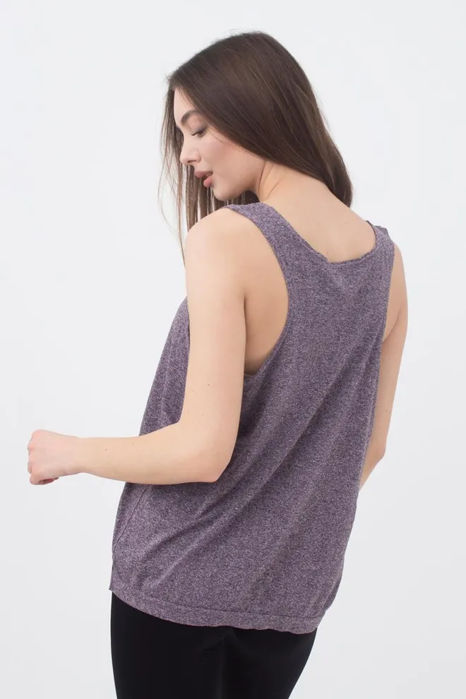 Майка женская спортивная Canotta sport melange color Giulia (sweet lilac)