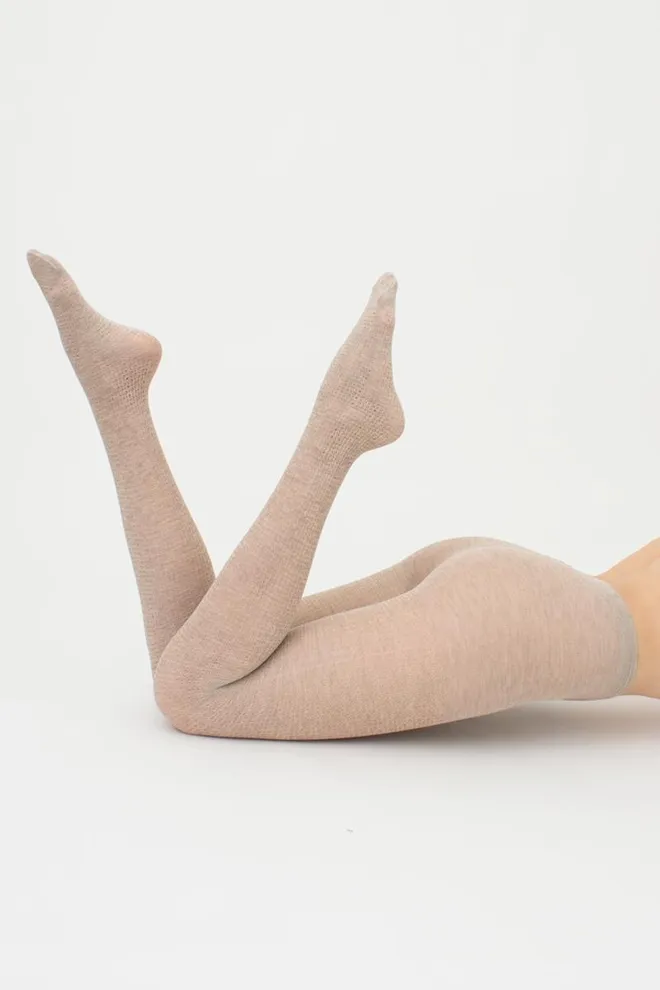 Колготки теплые с узором Cashmere Fashion Net 120 den model 4 Giulia (sand)
