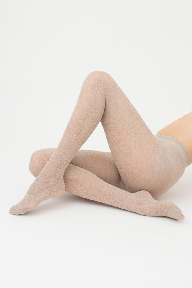 Колготки жіночі теплі з візерунком Cashmere Fashion Net 120 den model 4 Giulia (sand)