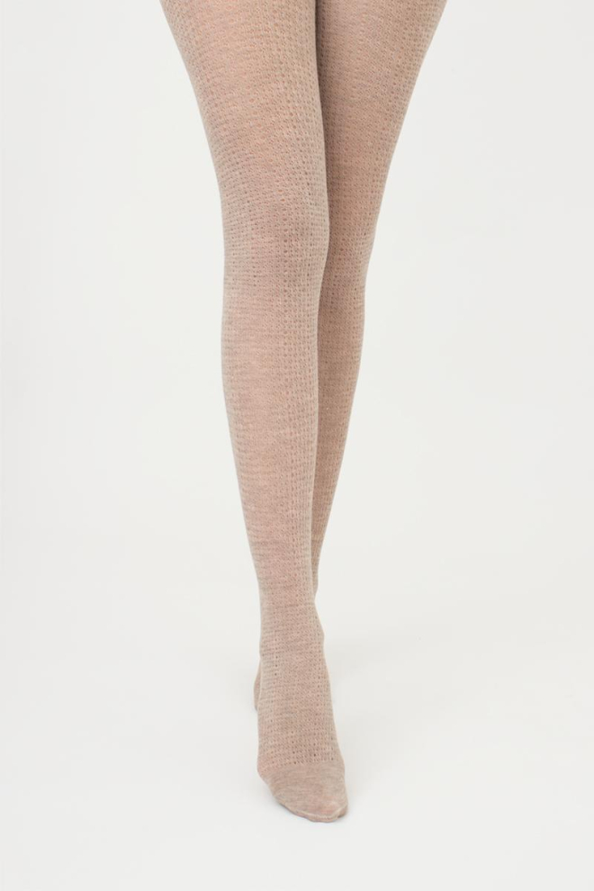 Колготки жіночі теплі з візерунком Cashmere Fashion Net 120 den model 4 Giulia (sand)