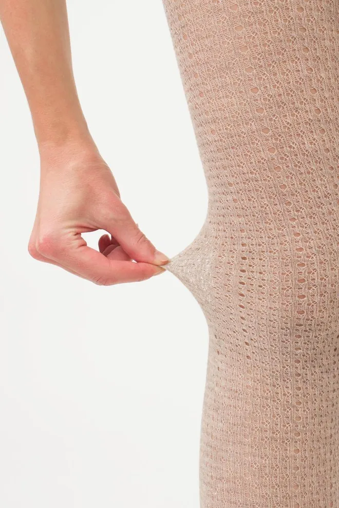 Колготки теплые с узором Cashmere Fashion Net 120 den model 4 Giulia (sand)