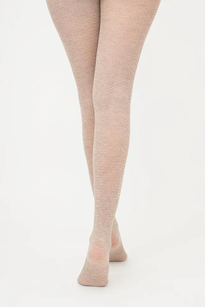 Колготки теплые с узором Cashmere Fashion Net 120 den model 4 Giulia (sand)