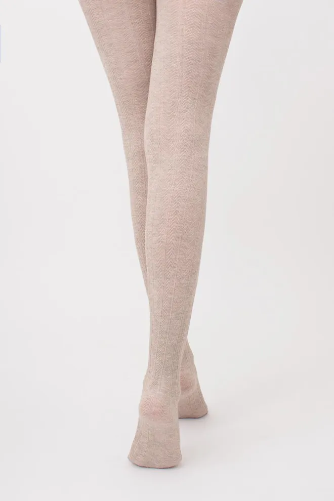 Классические теплые колготки Cashmere touch fashion model 1 Giulia (sand)
