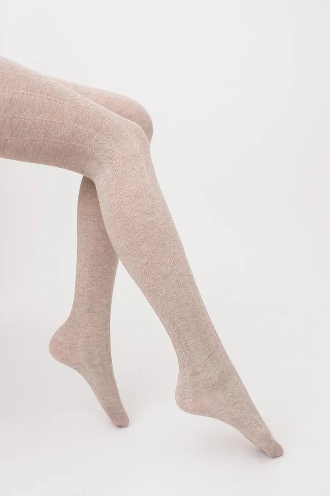 Классические теплые колготки Cashmere touch fashion model 1 Giulia (sand)