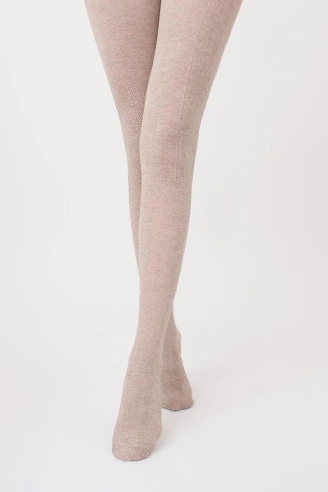 Классические теплые колготки Cashmere touch fashion model 1 Giulia (sand)