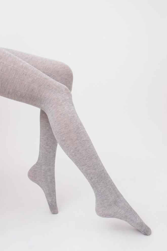 Класичні теплі колготки Cashmere touch fashion model 1 Giulia (light grey melange)