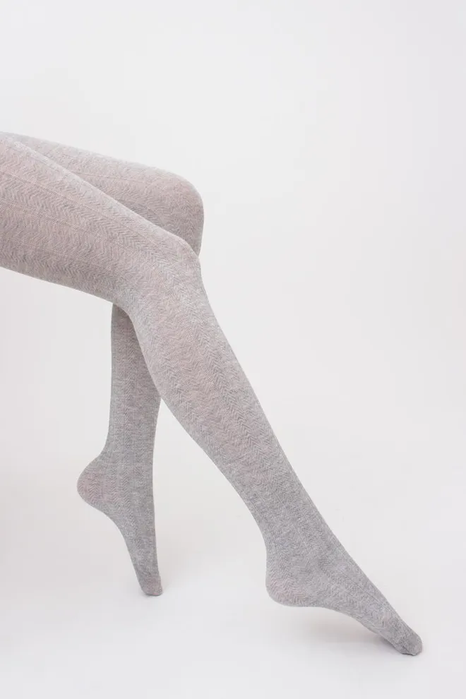 Классические теплые колготки Cashmere touch fashion model 1 Giulia (light grey melange)