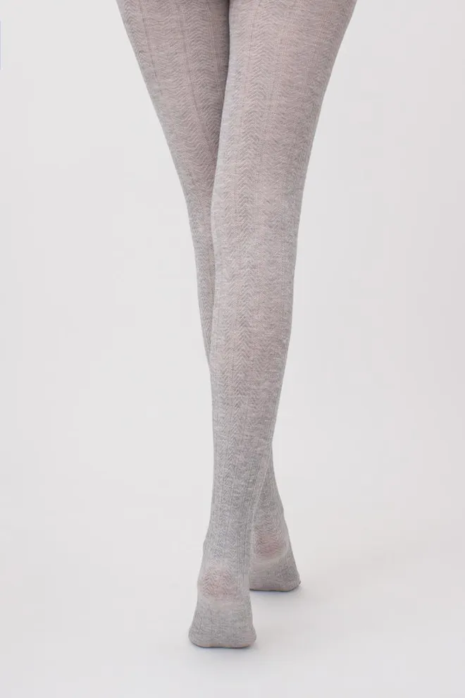Классические теплые колготки Cashmere touch fashion model 1 Giulia (light grey melange)