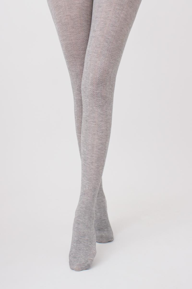 Класичні теплі колготки Cashmere touch fashion model 1 Giulia (light grey melange)