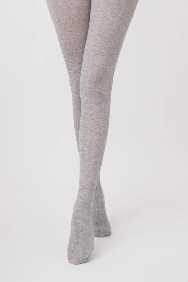 Классические теплые колготки Cashmere touch fashion model 1 Giulia (light grey melange)
