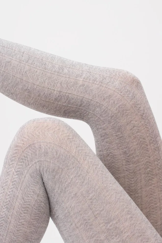 Классические теплые колготки Cashmere touch fashion model 1 Giulia (light grey melange)