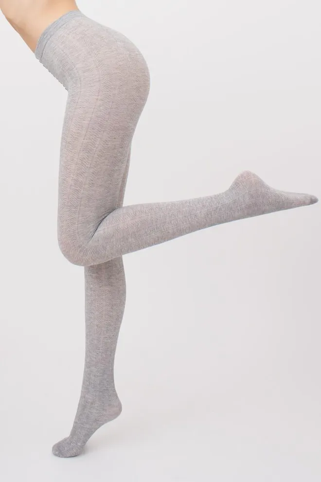 Классические теплые колготки Cashmere touch fashion model 1 Giulia (light grey melange)