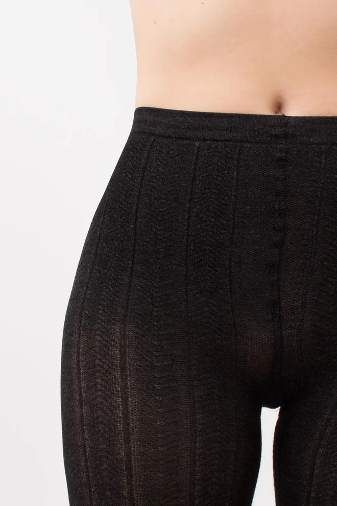 Классические теплые колготки Cashmere touch fashion model 1 Giulia (black), черный