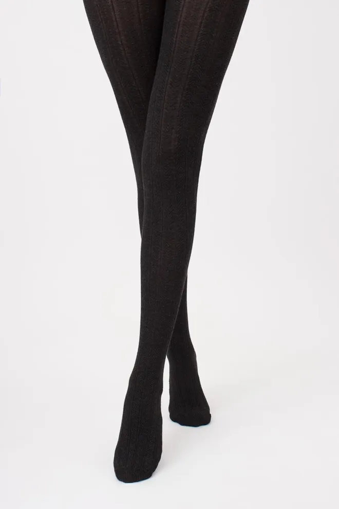 Классические теплые колготки Cashmere touch fashion model 1 Giulia (black), черный