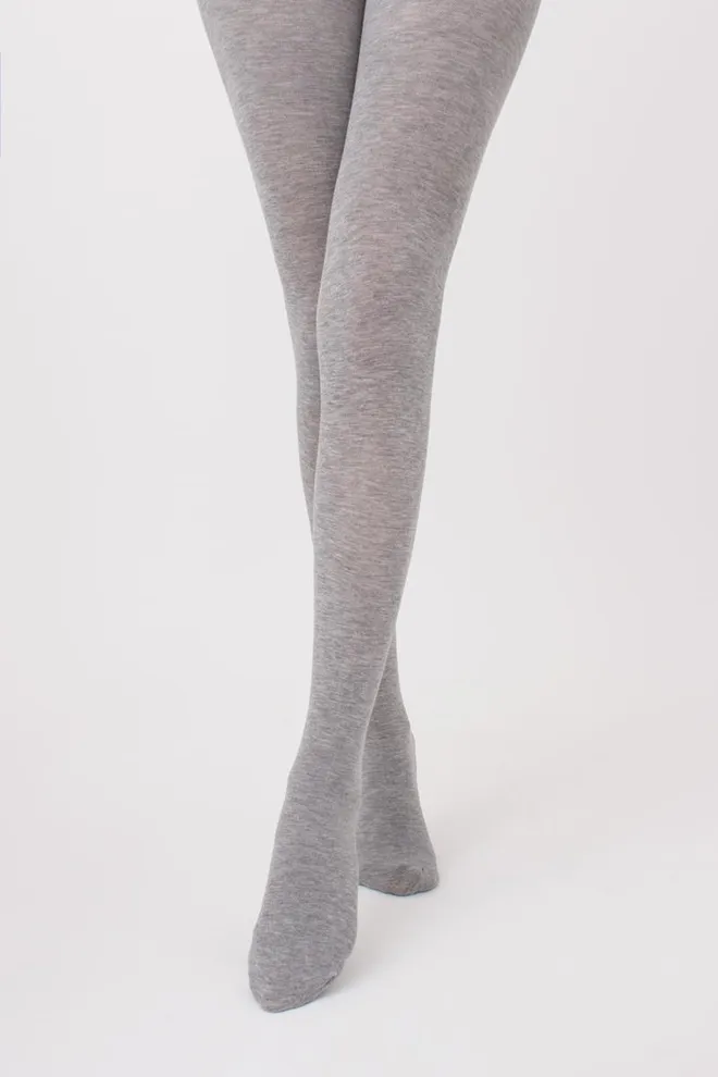 Класичні теплі колготки Cashmere touch Giulia (light grey melange)