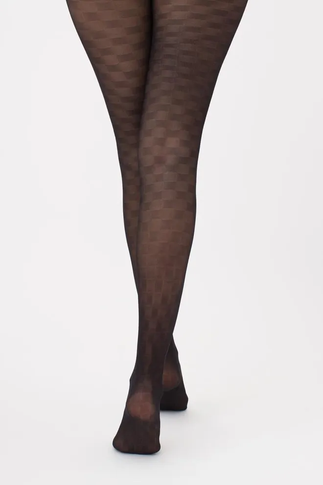 Колготки в шахматну клітинку Chess cell 40 den model 1 Giulia (nero)