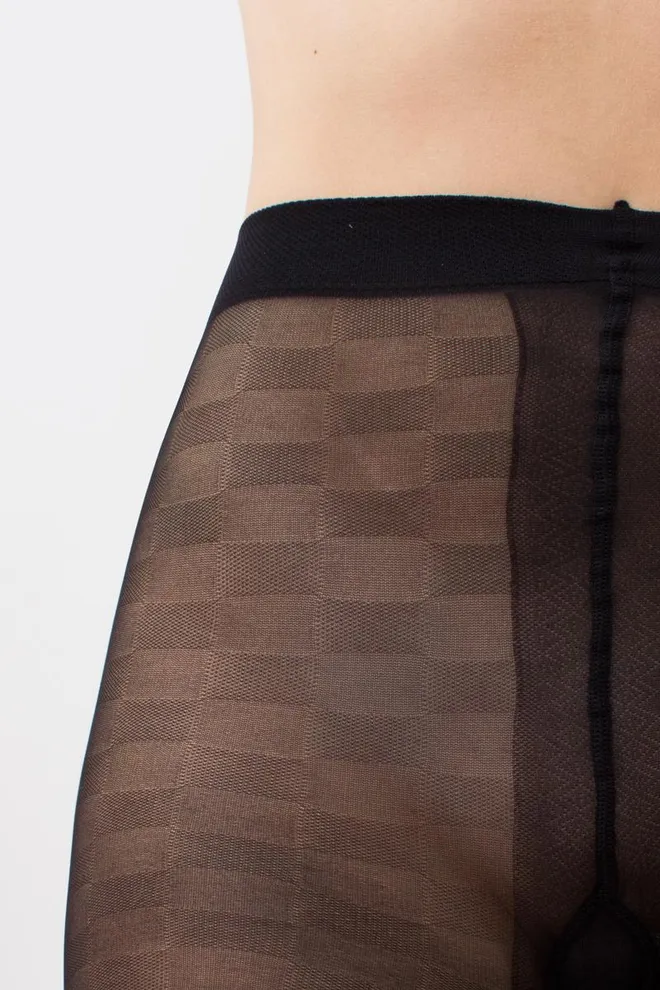 Колготки в шахматну клітинку Chess cell 40 den model 1 Giulia (nero)