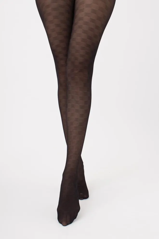 Колготки в шахматну клітинку Chess cell 40 den model 1 Giulia (nero)