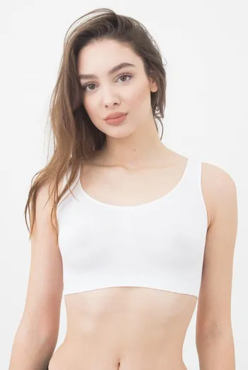 Бесшовный топ на широких бретелях Classic top Giulia (bianco) Бесшовный топ на широких бретелях Classic top Giulia (bianco)