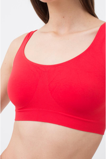 Безшовний топ на широких бретелях Classic top Giulia (yellow neon)