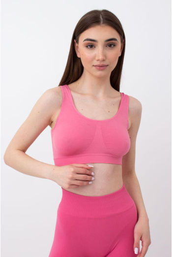 Безшовний топ на широких бретелях Classic top Giulia (bubblegum)