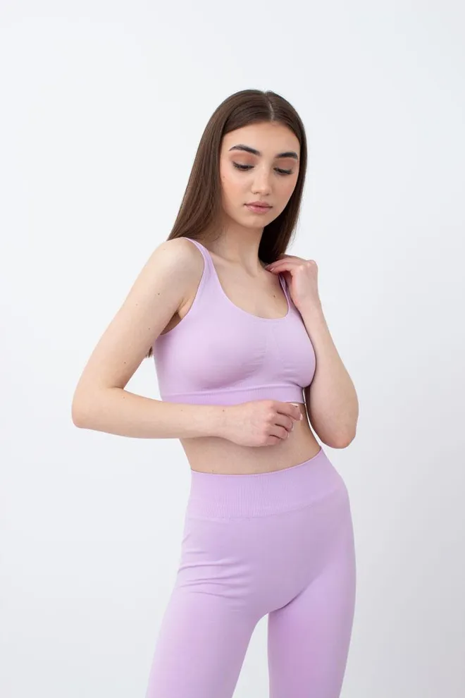 Бесшовный топ на широких бретелях Classic top Giulia (orchid bloom)