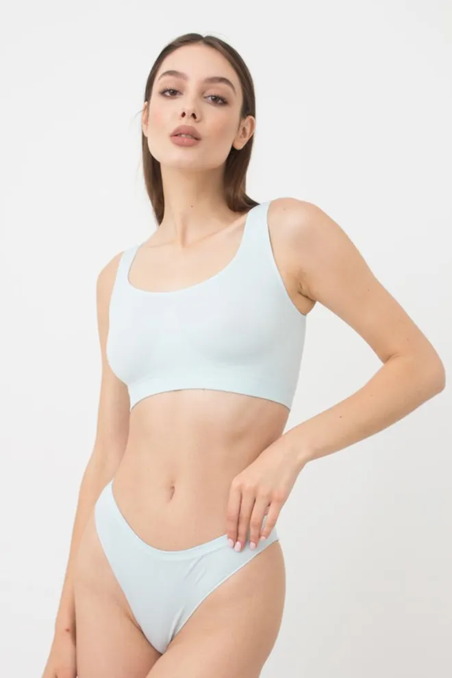 Бесшовный топ на широких бретелях Classic top Giulia (spun sugar)